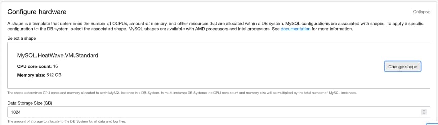 captura de pantalla de configuración de hardware