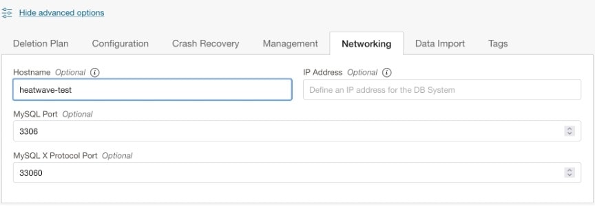 captura de pantalla de configuración de redes