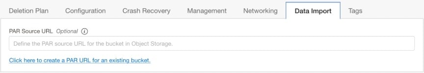 captura de pantalla de importación de datos