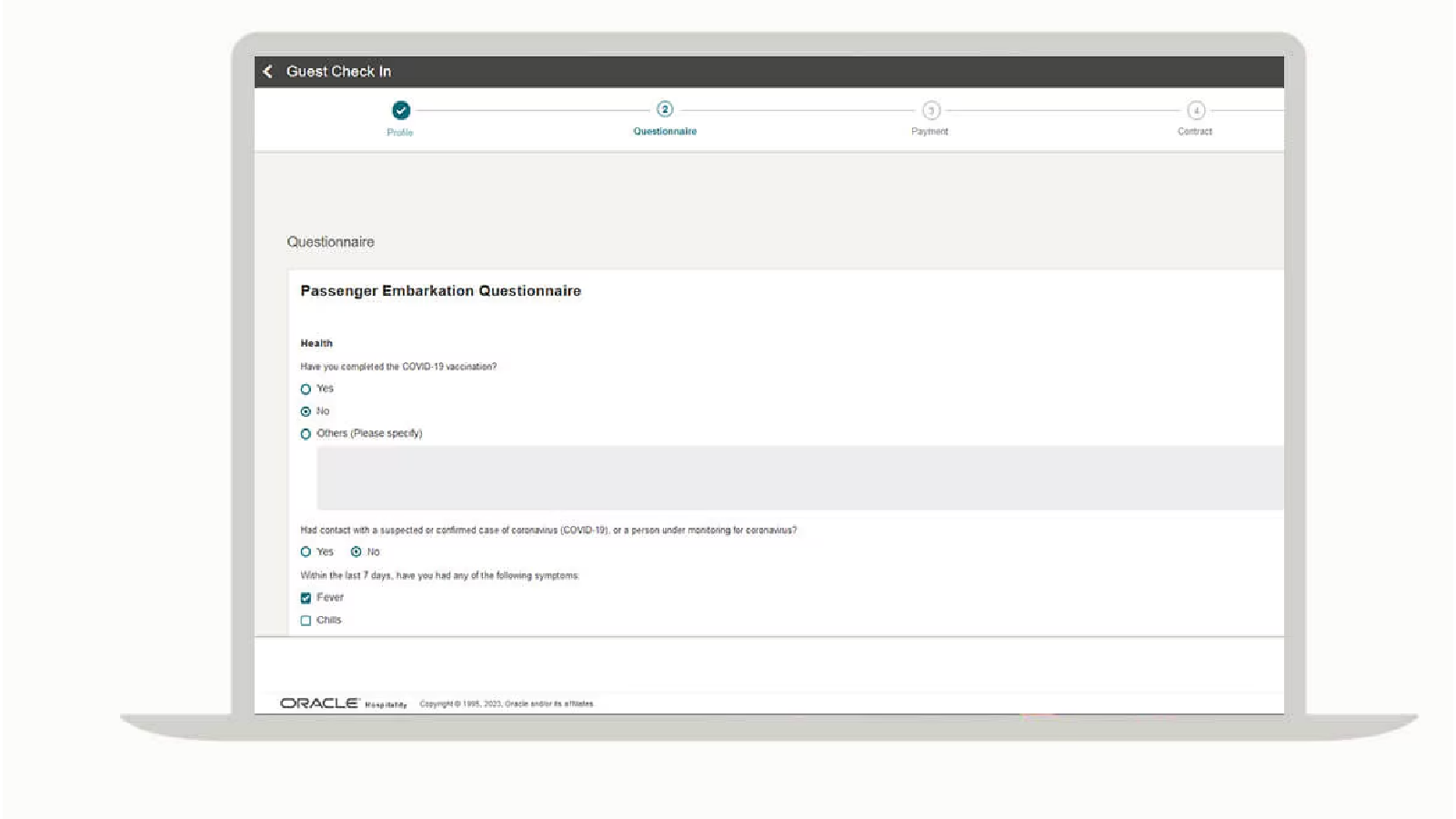 hospitality-cruise-check-in-questionnaire-screen